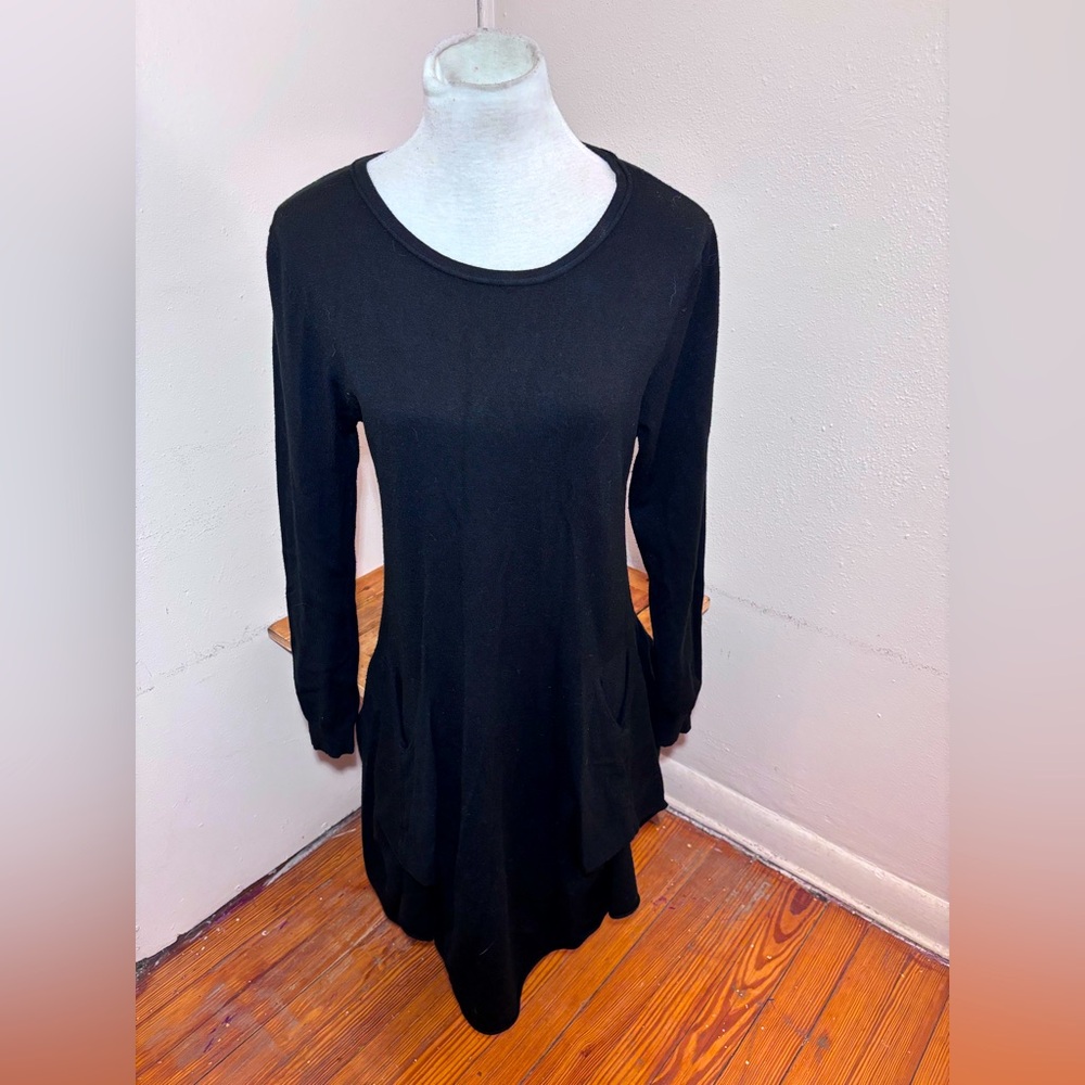 Angela Mara Long Sleeve Sweater Dress